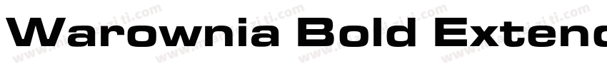 Warownia Bold Extend字体转换
